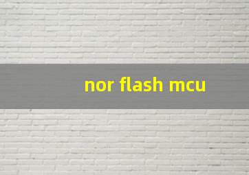 nor flash mcu